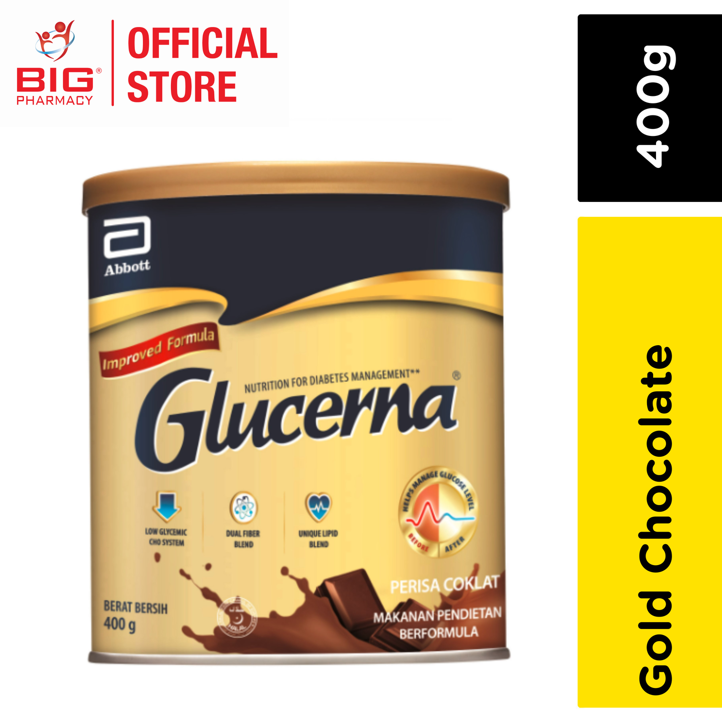 GLUCERNA GOLD CHOC 400G