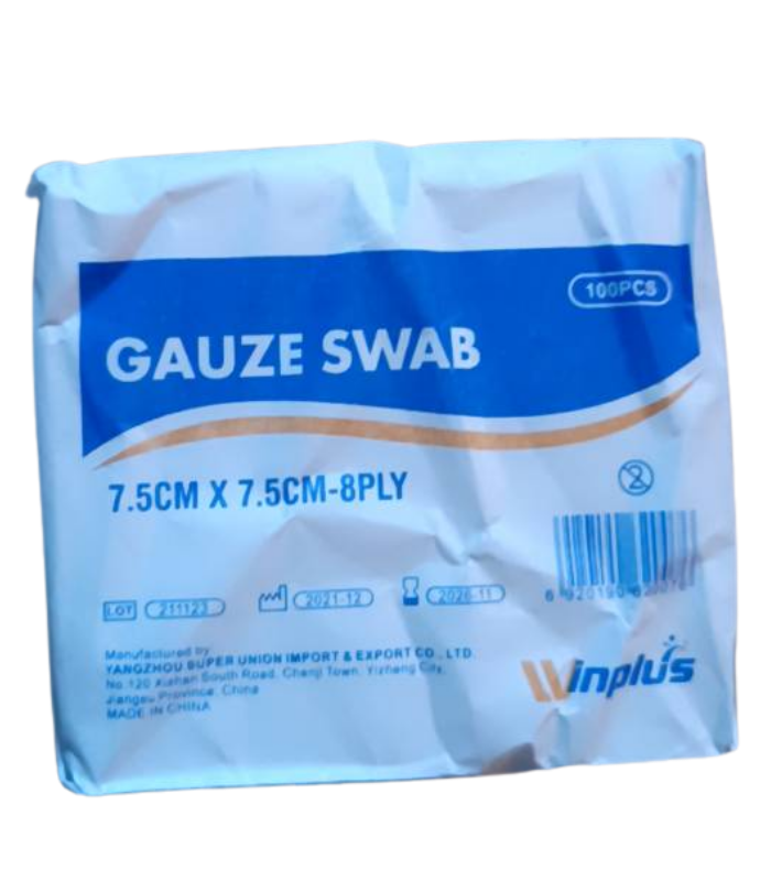WINPLUS GAUZE SWAB 7.5X7.5CM 100'S