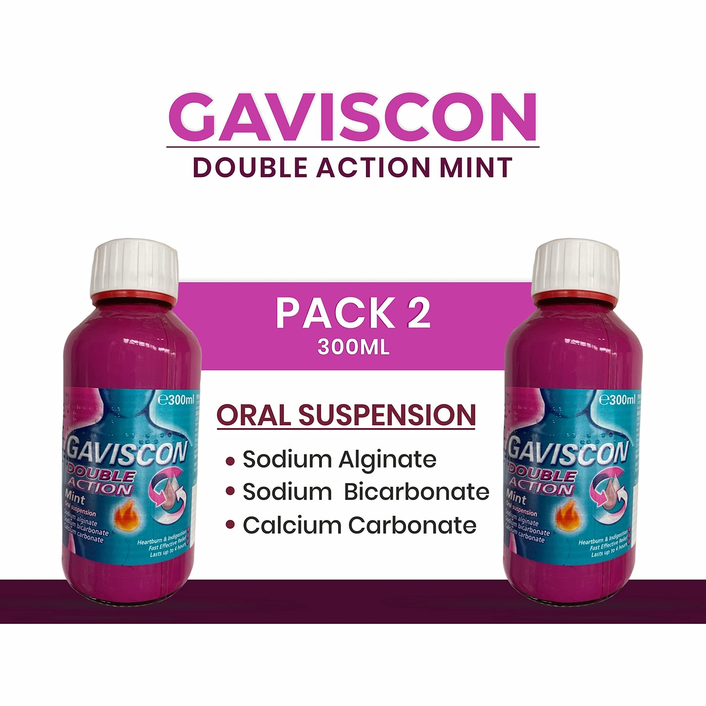 GAVISCON DOUBLE ACTION LIQUID 300ML