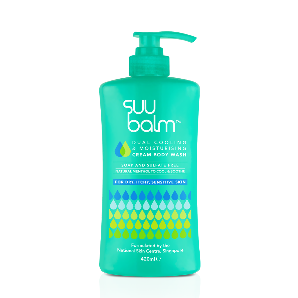 SUU BALM DUAL COOLING & MOISTURISING CREAM BODY WASH 420ML