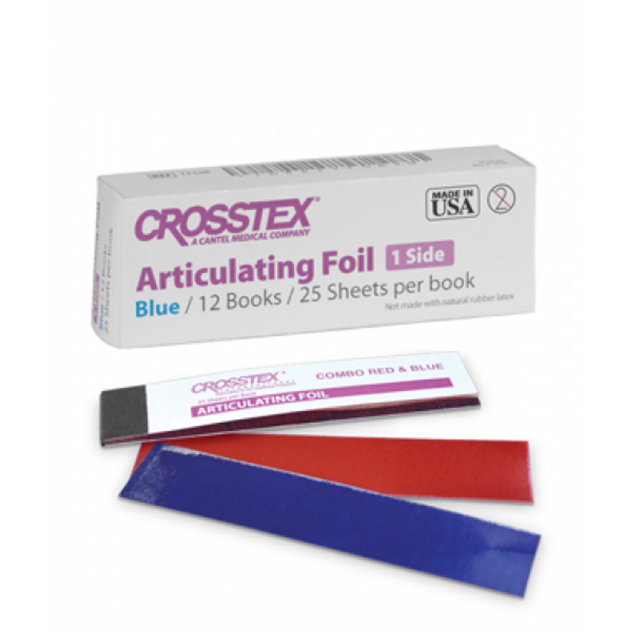 CROSSTEX ARTICULATING PAPER COMBO BLUE-RED 12X12 SHEETS