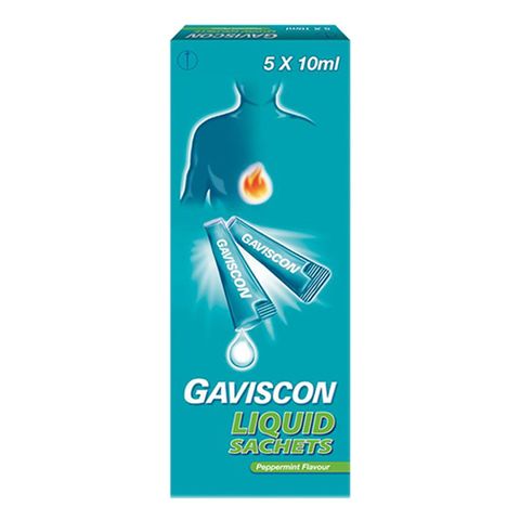 GAVISCON PEPPERMINT LIQUID SACHET 5X10ML