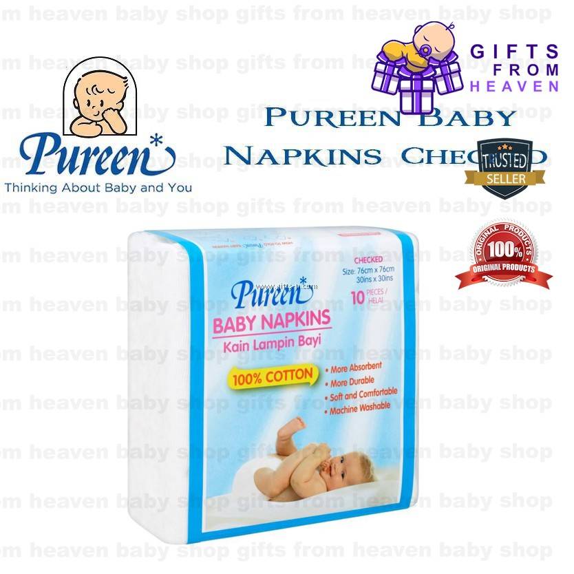 PUREEN BABY NAPKINS CHECKED (NC 03)