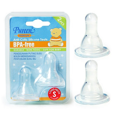 PUREEN SILICONE TEAT 2'S (LONG NECK) XC