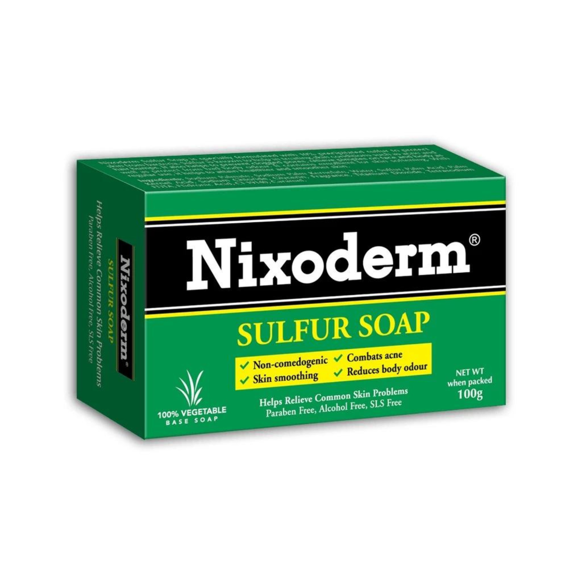 NIXODERM SULPHUR SOAP (GREEN) 100G