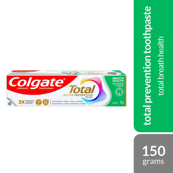 COLGATE TOTAL ACTIVE PREVENTION PLUS (BREATH HEALTH) TOOTHPASTE 150G