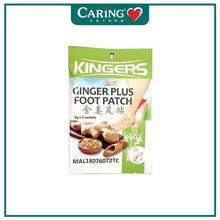 KINGERS GINGER PLUS FOOT PATCH 2'S