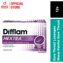 DIFFLAM AB SORE THROAT LOZENGES HEXTRA 12'S