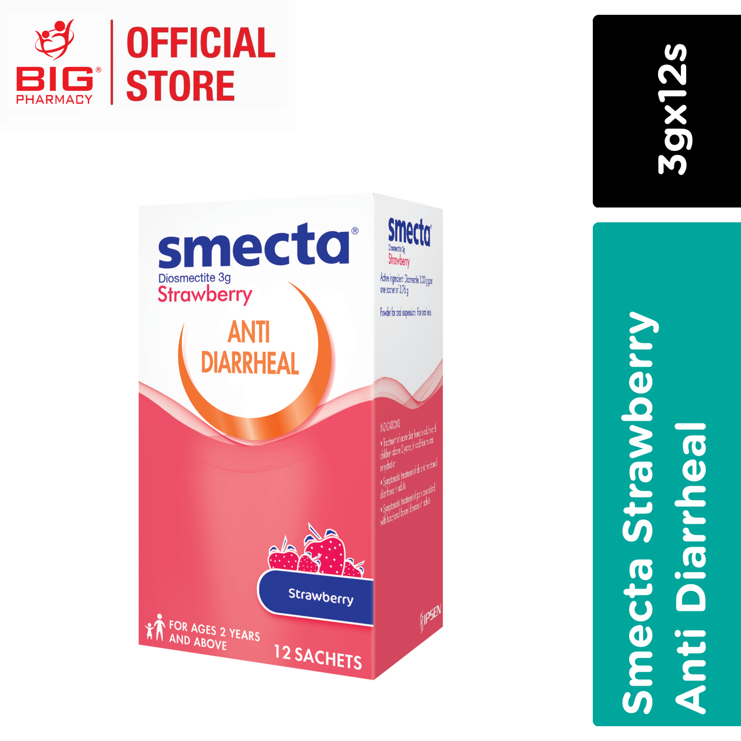 SMECTA STRAWBERRY SACHET 12'S