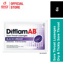 DIFFLAM AB SORE THROAT LOZENGES BLACKCURRANT 6'S