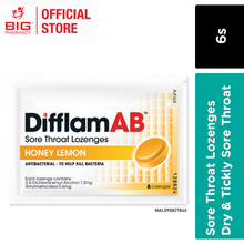 DIFFLAM AB HONEY LEMON LOZENGES 6'S