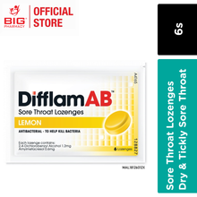 DIFFLAM AB LEMON LOZENGES 6'S