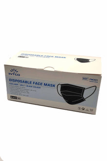 MEDI-CARE SURGICAL FACE MASK EARLOOP (BLACK) 50'S