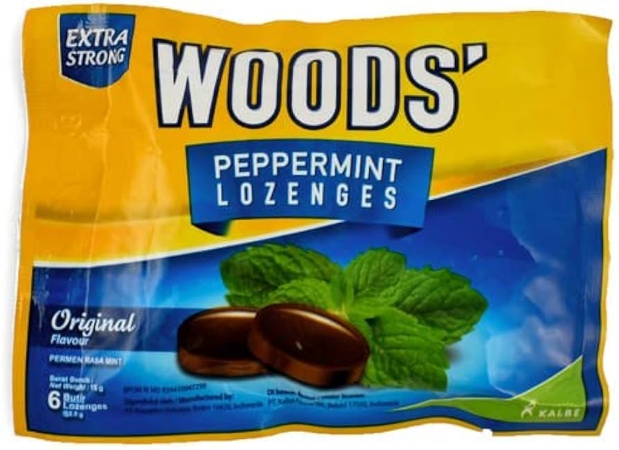 WOODS' EXTRA STRONG PEPPERMINT DROP6'S ORIGINAL