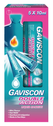 GAVISCON DOUBLE ACTION LIQUID SACHET 5X10ML