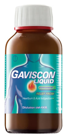 GAVISCON PEPPERMINT LIQUID (BLUE) 200ML