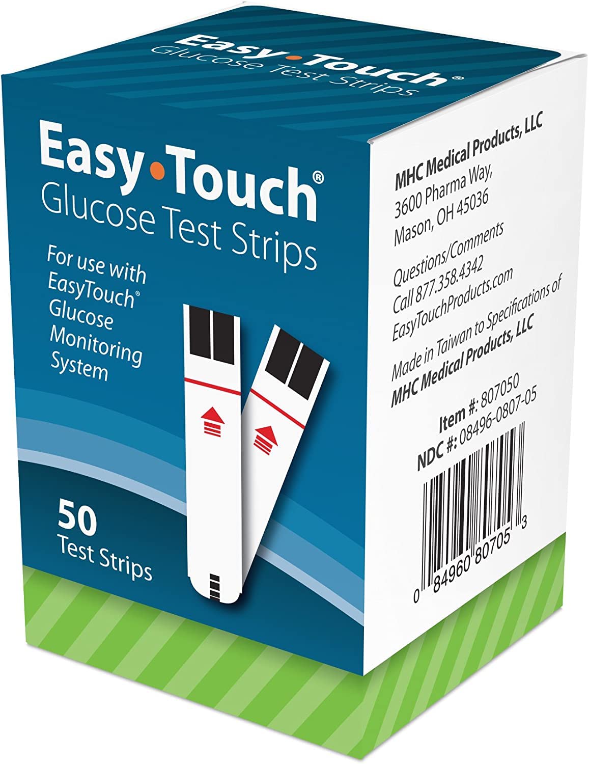EASYTOUCH BLOOD GLUCOSE TEST STRIP (50'S)