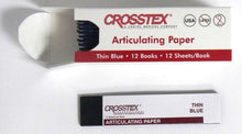 CROSSTEX ARTICULATING PAPER EXTRA THIN BLUE 12X12 SHEETS