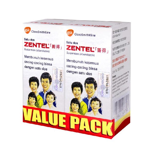ZENTEL SUSP TWIN PACK 2X10ML