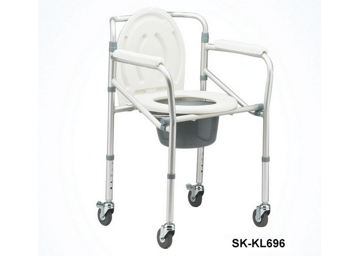 HOSPITECH STD WHEEL CHAIR+COMMODE CHAIR W WHEEL
