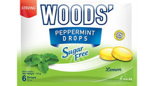 WOODS' PEPPERMINT DROPSUGAR FREE 12G LEMON