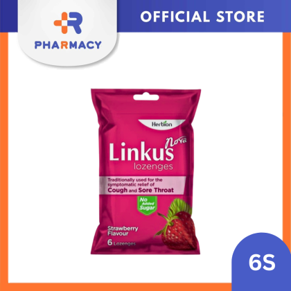 HERBION LINKUS NOVA LOZENGES STRAWBERRY - 6'S