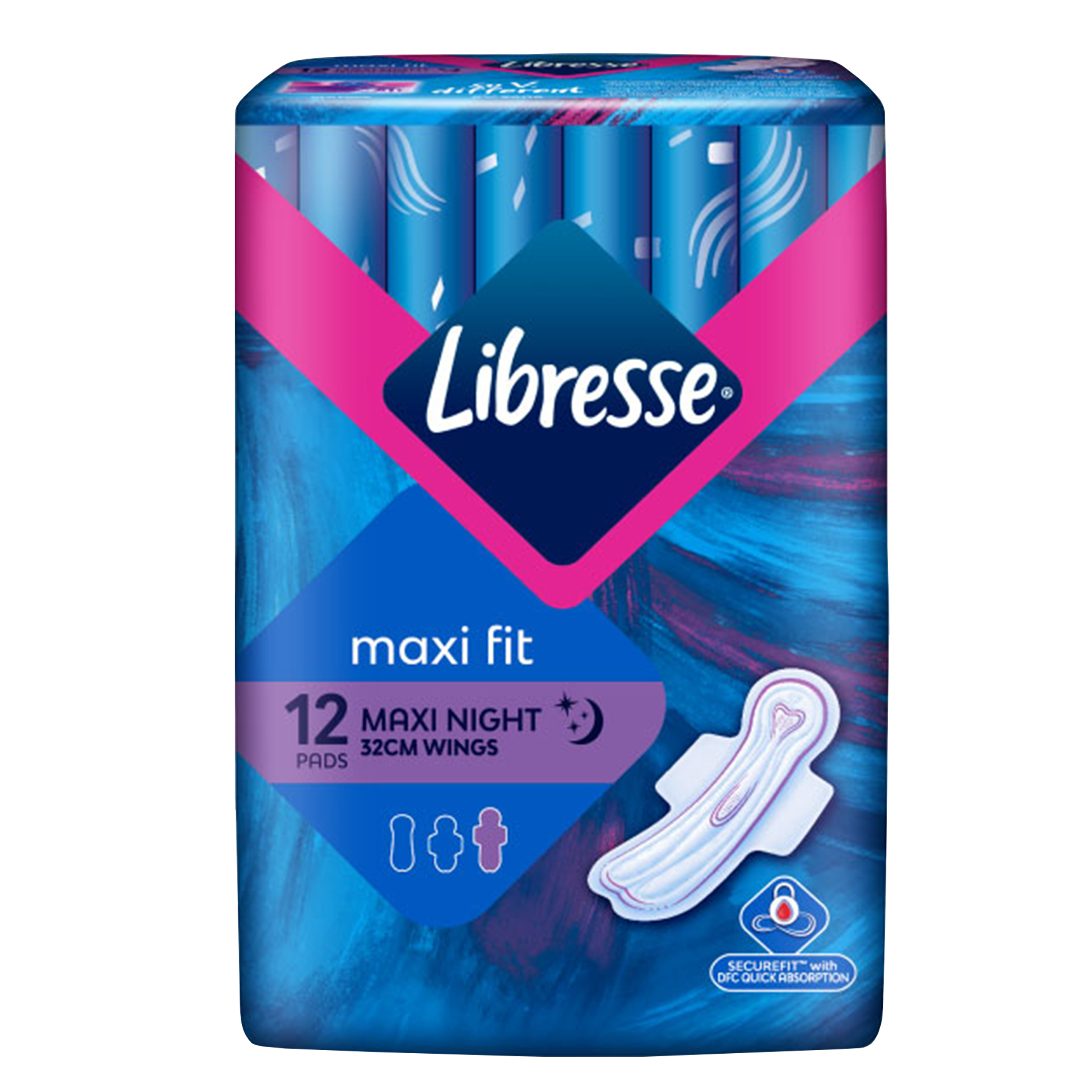 LIBRESSE MAXI NIGHT 32CM 12'S WINGS
