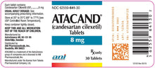ATACAND 8MG TAB 30'S