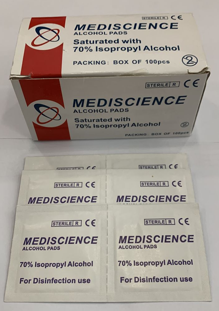 MEDISCIENCE ALCOHOL SWAB 100'S