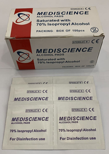 MEDISCIENCE ALCOHOL SWAB 100'S