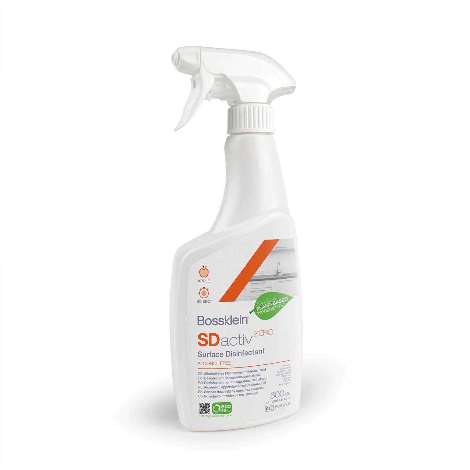 BOSSKLEIN ALCOHOL FREE SURFACE DISINFECTANT SPRAY 500ML