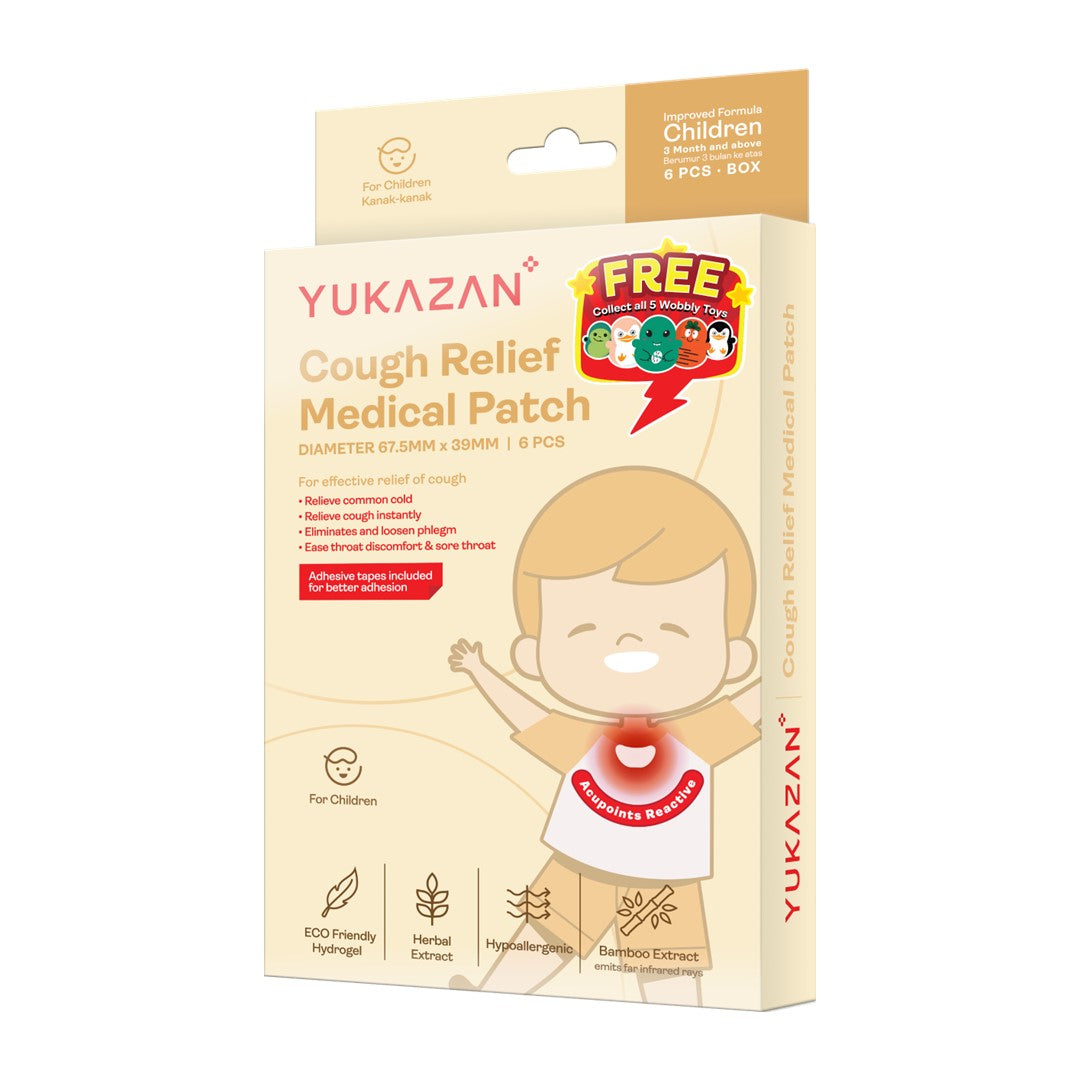 YUKAZAN CHIIDREN COUGH RELIEF MEDICAL PATCH 6'S