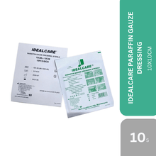 IDEALCARE PARAFFIN GAUZE (10CM X 10CM) 10'S