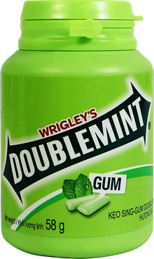 DOUBLEMINT BOTTLE 58 G 6'S -PEPPERMINT