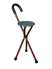 DURASAFE CANE WITH SEAT BRONZE
