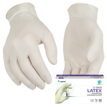 LIENTEH LATEX DISPOSABLE GLOVES POWDER FREE WHITE SIZE: M 100'S