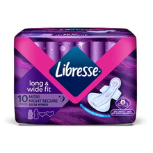 LIBRESSE LONG & WIDE FIT MAXI NIGHT 32CM 10'S