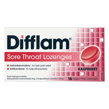 DIFFLAM LOZENGES RASPBERRY (RED) 2X8'S