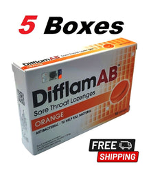 DIFFLAM AB SORE THROAT LOZENGES (ORANGE) 12'S