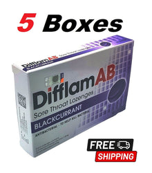 DIFFLAM AB SORE THROAT LOZENGES BLACKCURRANT 12'S