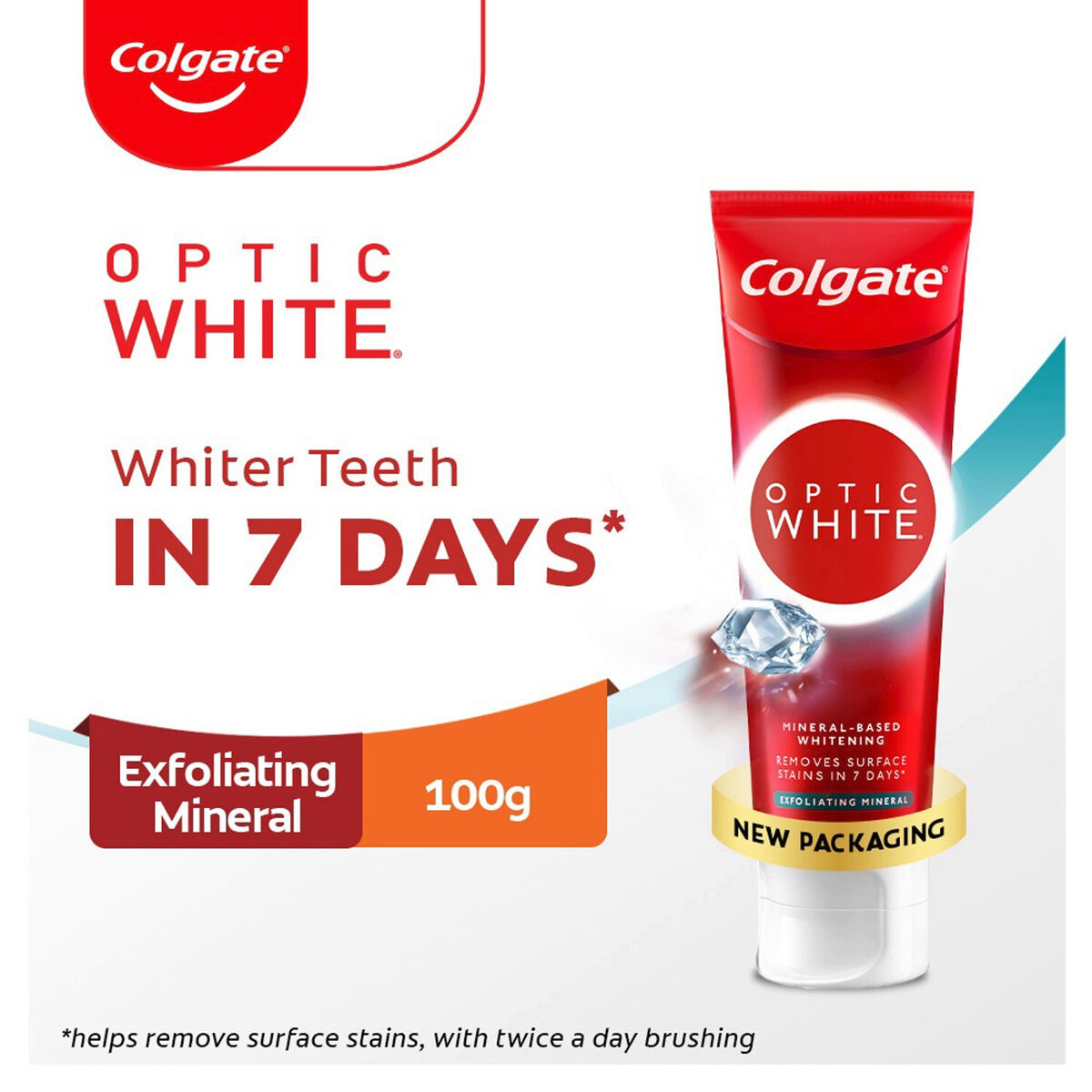 COLGATE OPTIC WHITE 100G -VOLCANIC MINERAL