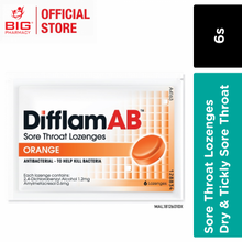 DIFFLAM AB ORANGE LOZENGES 6'S