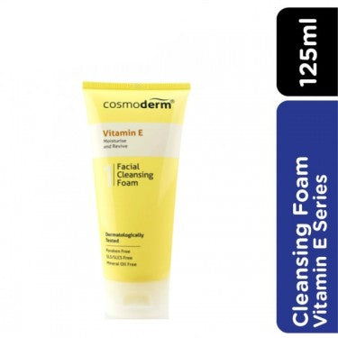 COSMODERM VITAMIN E FACIAL CLEANSING FOAM 125ML