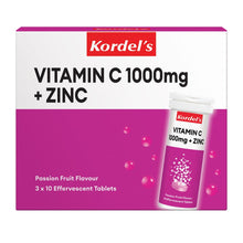 KORDEL'S VIT C 1000MG + ZINC EFF TAB PASSION FRUIT 3X10'S