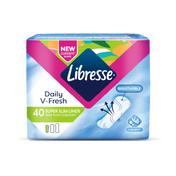 LIBRESSE DAILY V-FRESH SUPER SLIM LINERS 40'S